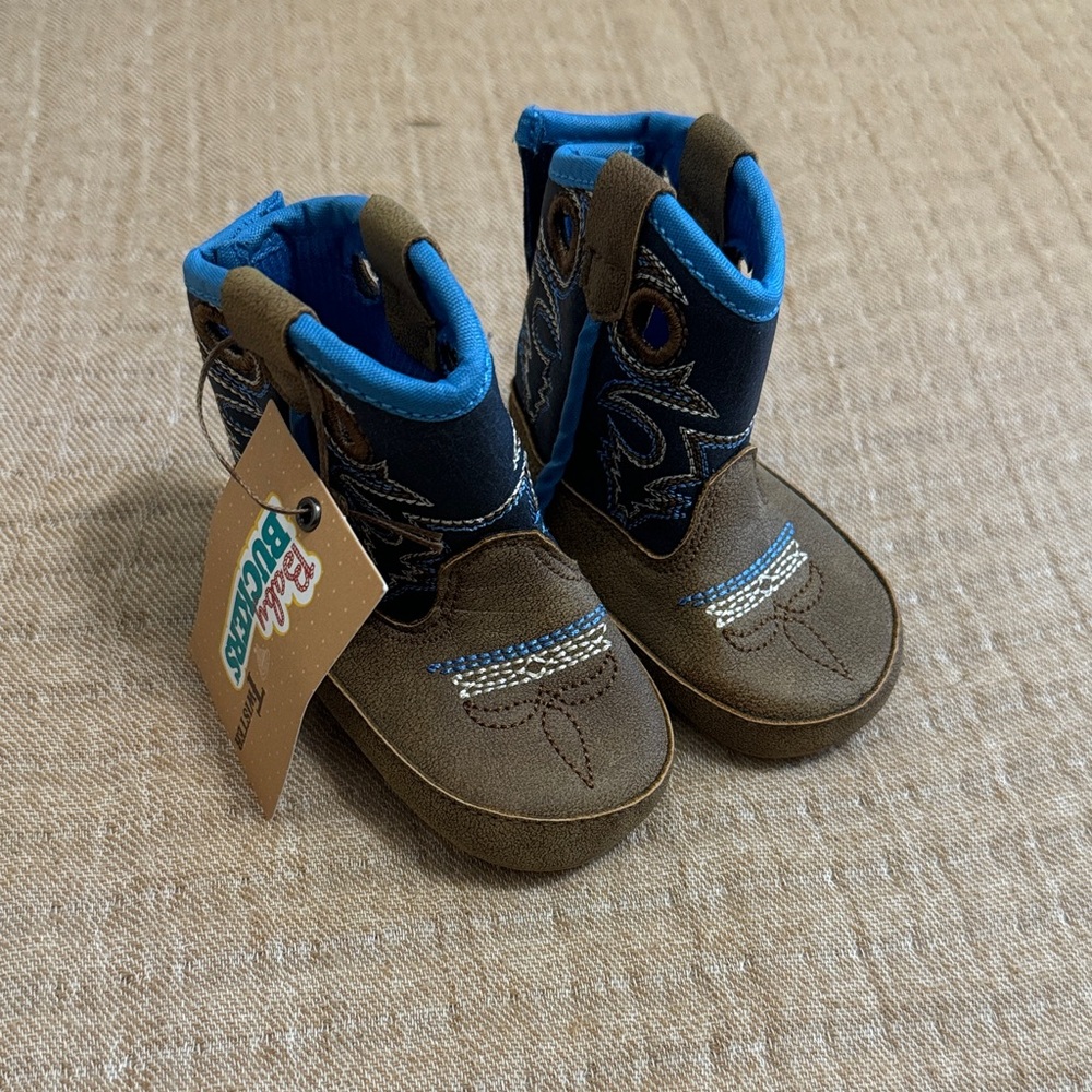 Blue and Brown infant Boots